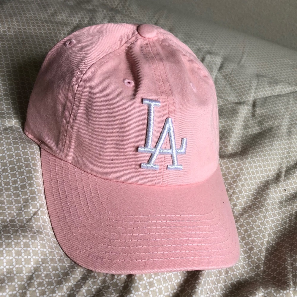 Pink LA Dodgers baseball cap